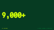 Thumbnail: 9,000+ in acid green on dark green